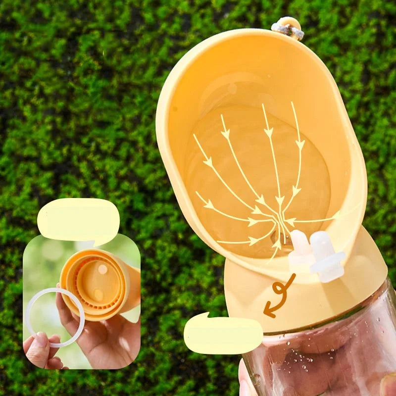 Outdoor Portable 2-in-1 Dog Water Bottle & Food Container