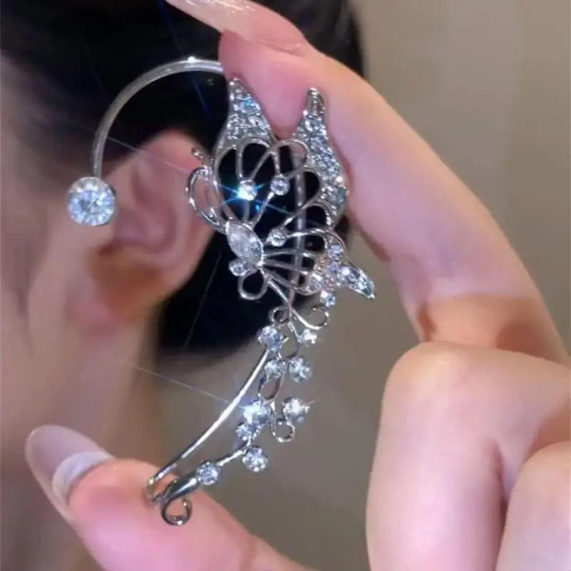 Elf Butterfly Ear Cuff Clip Earrings