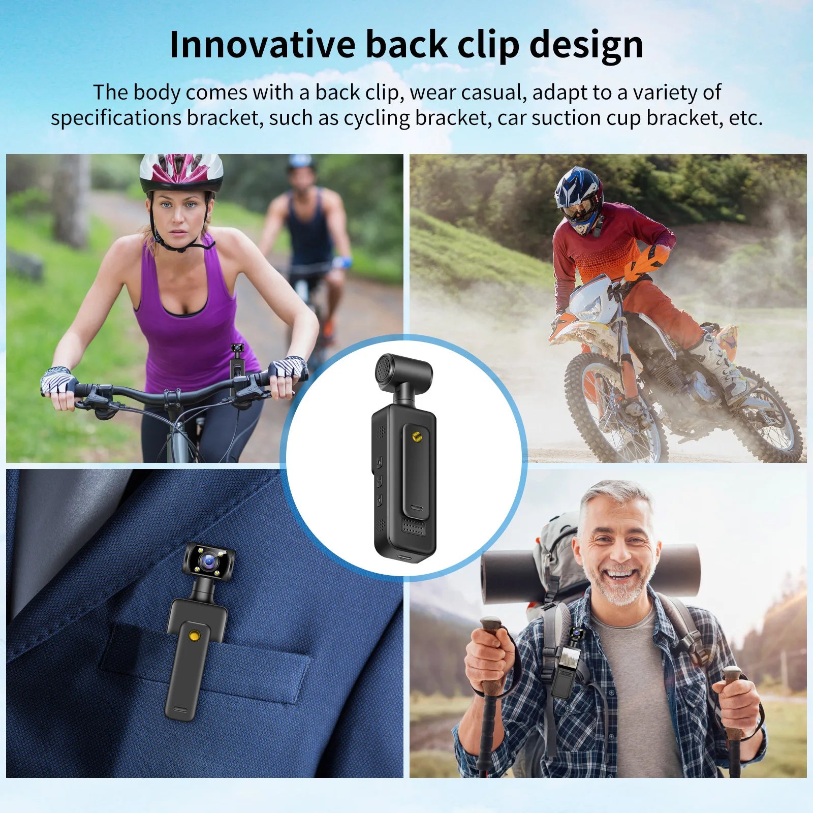 Handheld Pocket Camera 180 ° Rotating Mini Portable Camera