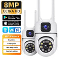 8MP Wifi Camera Dual Lens Security Wireless Outdoor Camera