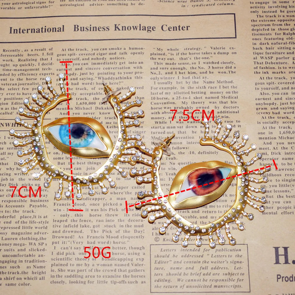 Baroque Style Vintage Big Eye Dangle Earrings
