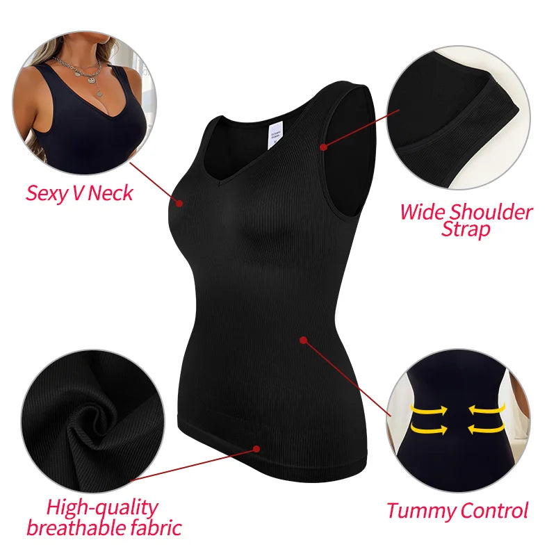 Women Sleeveless Shapewear Tank Top Compression Shirts