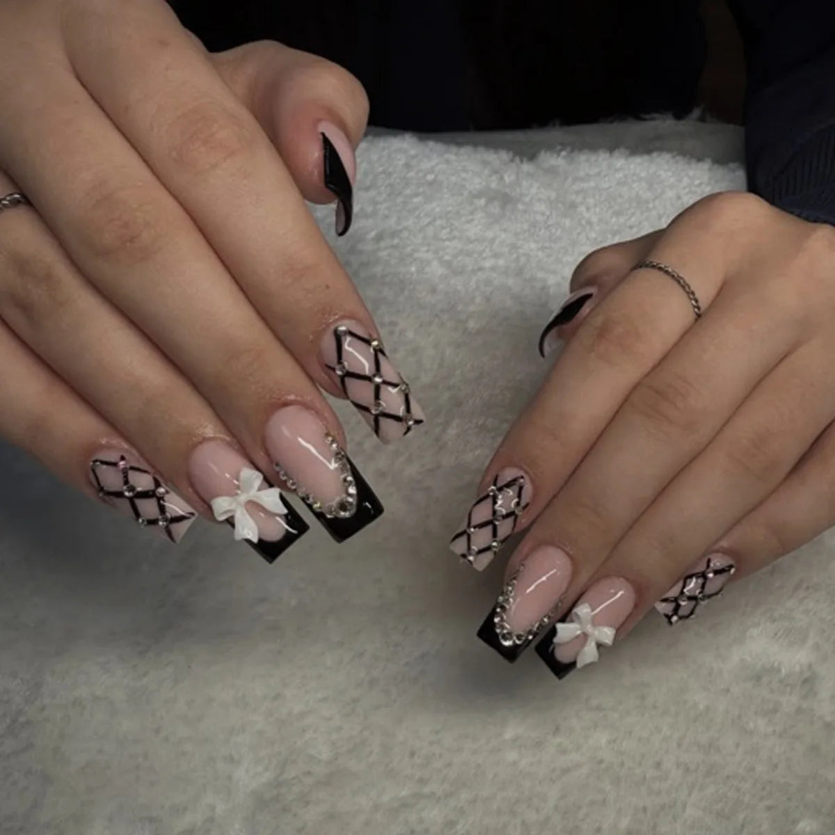 24pcs Long Ballet Press On Nails