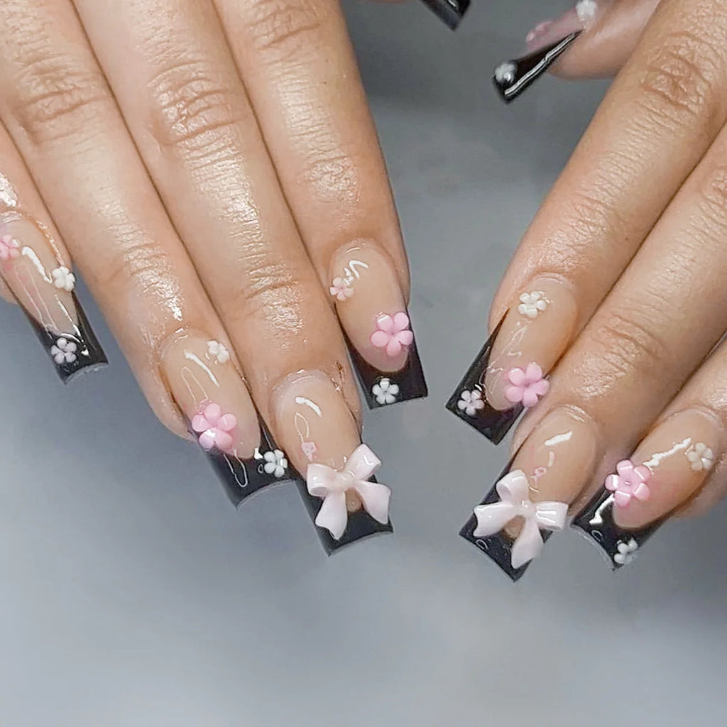 24pcs Long Ballet Press On Nails