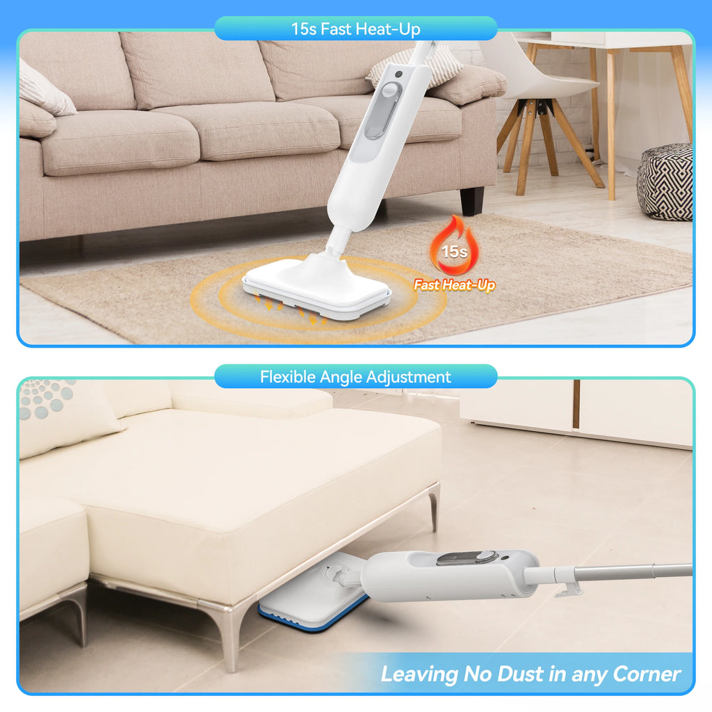 INSE Powerful Steam Mop 6 in 1 Scrubbing Steam Vac Mop