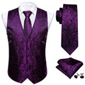 Men Vest Tie Hanky Cufflinks Set