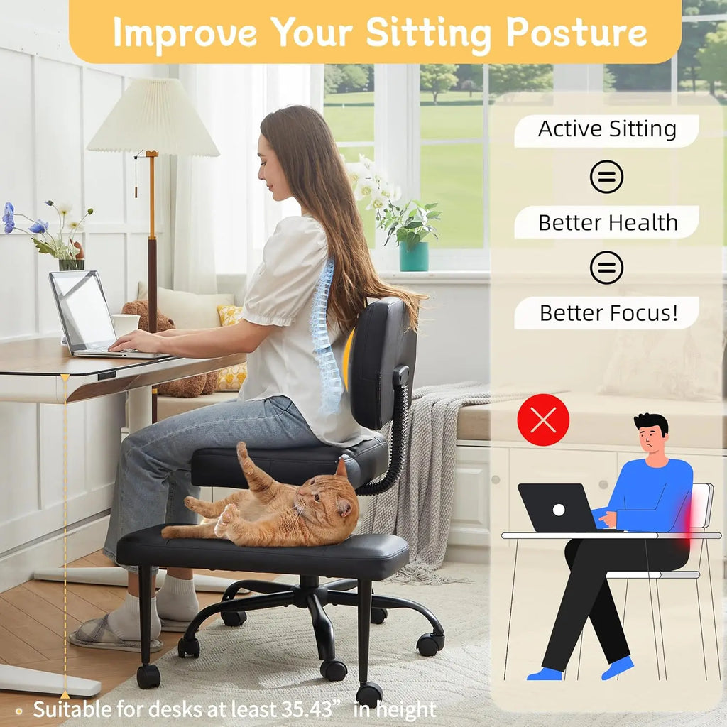 Ergonomic Cross Legged Desk Chair