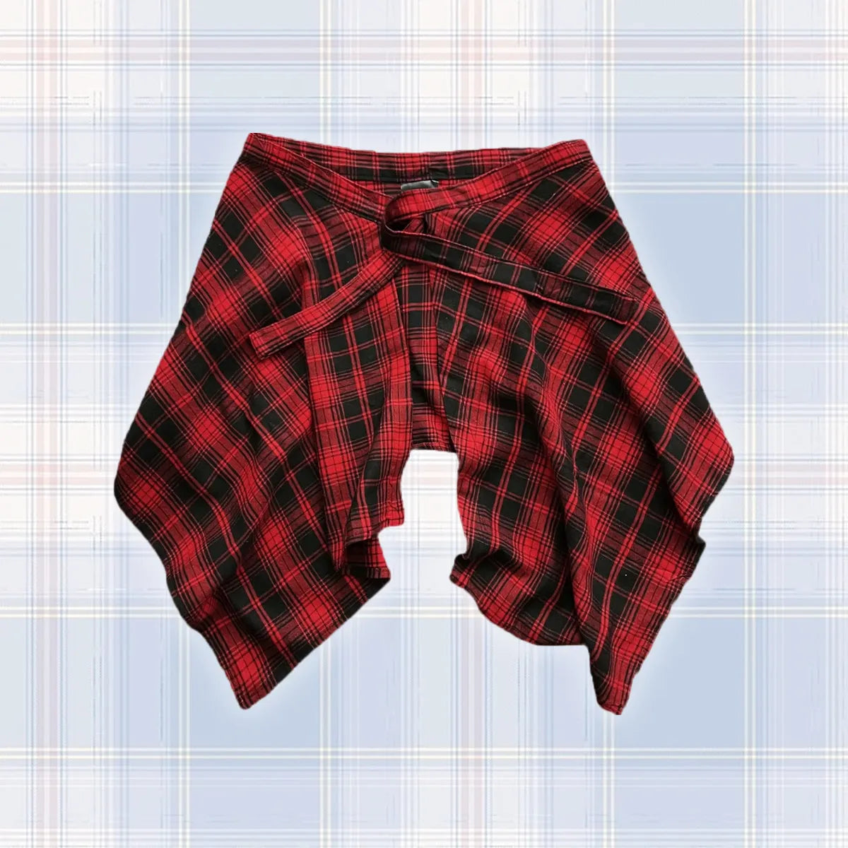 Checkered Hip Cover Scarf Belts
