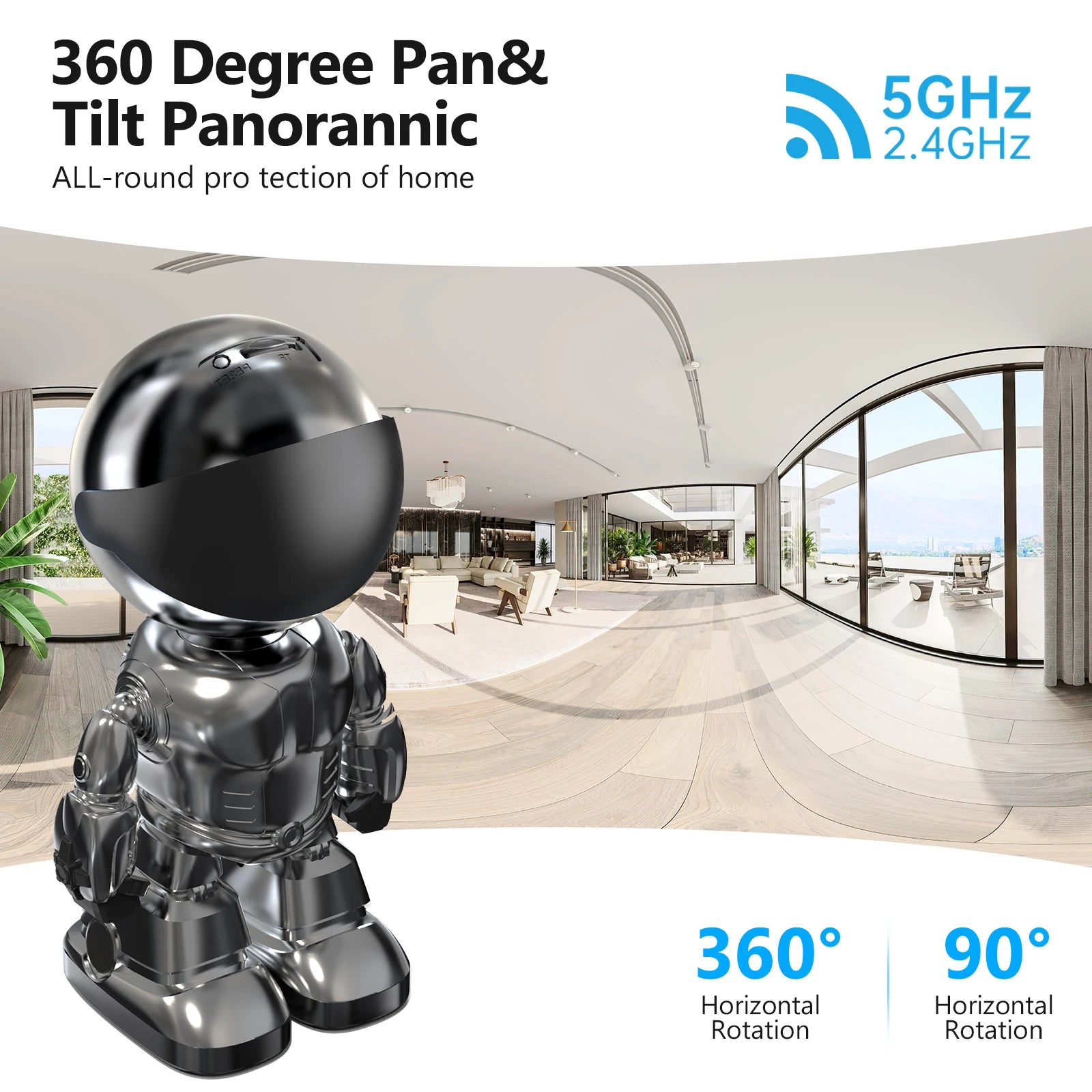 Noahtec Robot Camera Wifi 3MP Indoor Home Security Camera