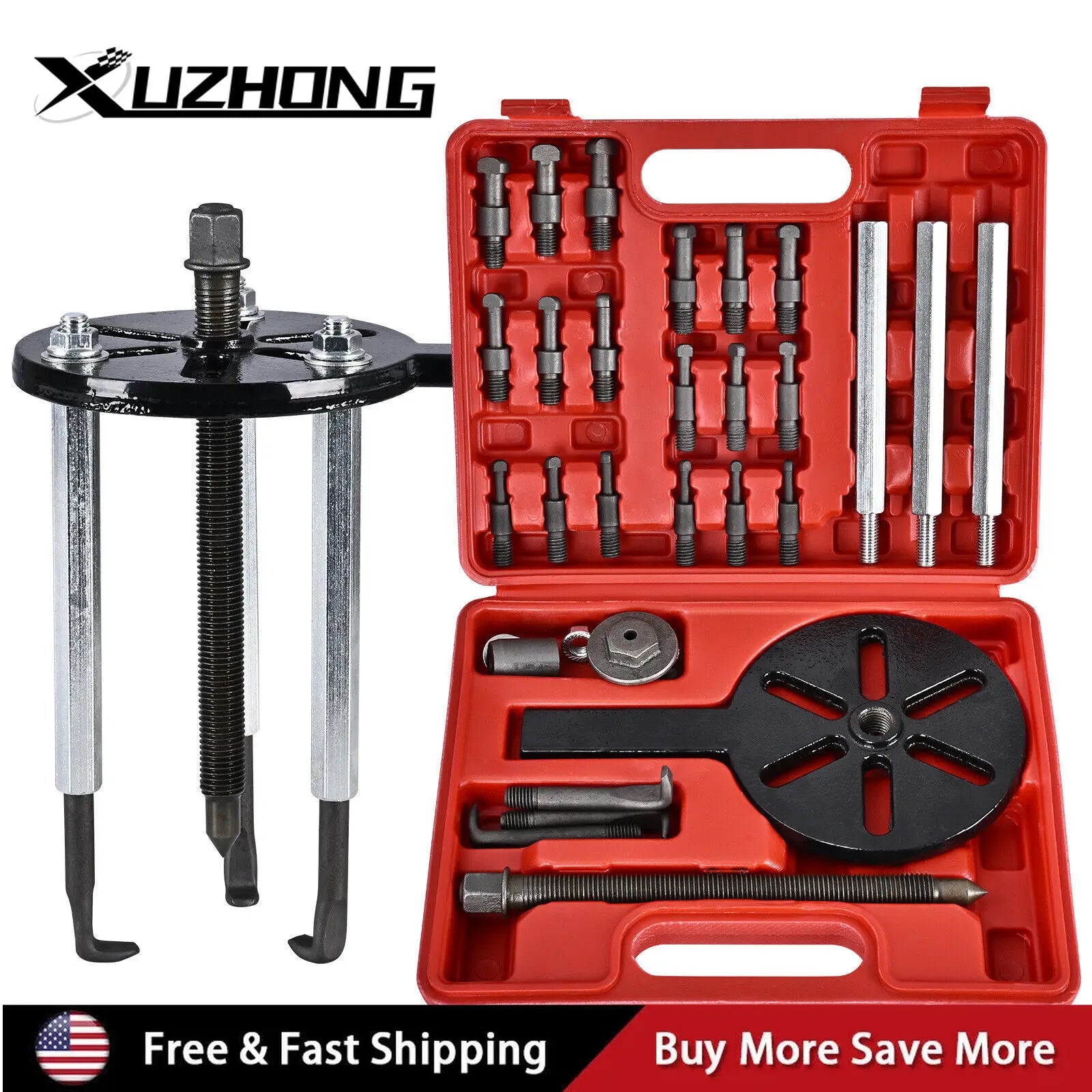 21 in 1 Bearing Disassembly Puller Inner Hole Removal Tool