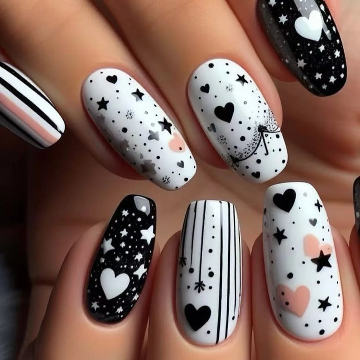 24pcs Simple Press on Nails