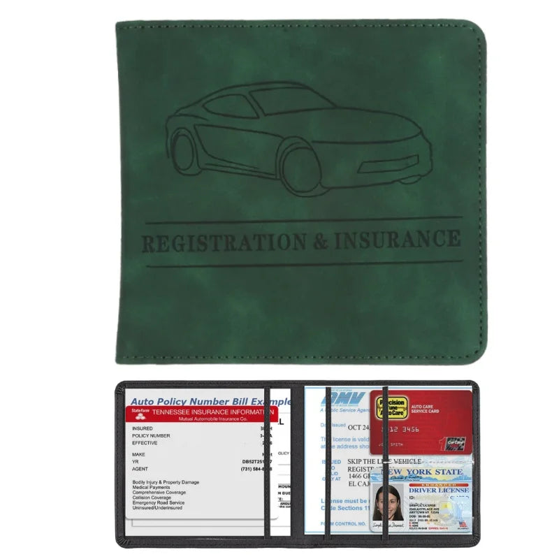 Car Registration Vehicle License Insurance Card Holder Wallet