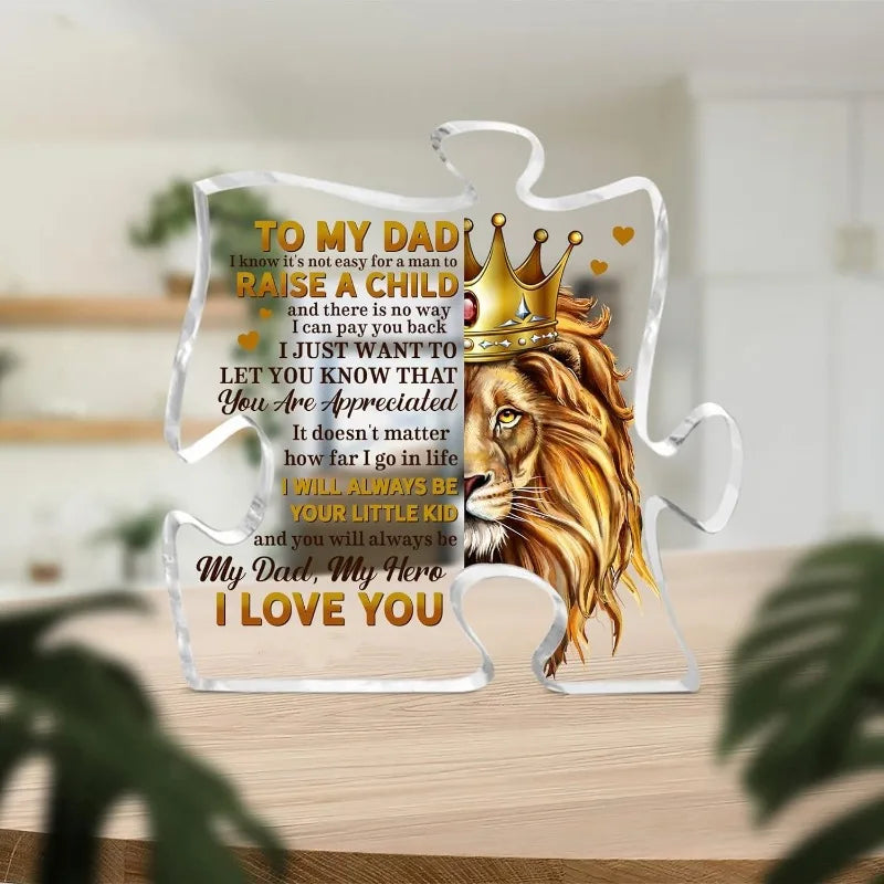 Puzzle Acrylic Sign Father’s Day Gift