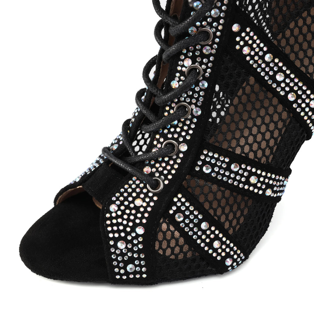 SWDZM Women Shiny Latin Jazz Dance Shoes