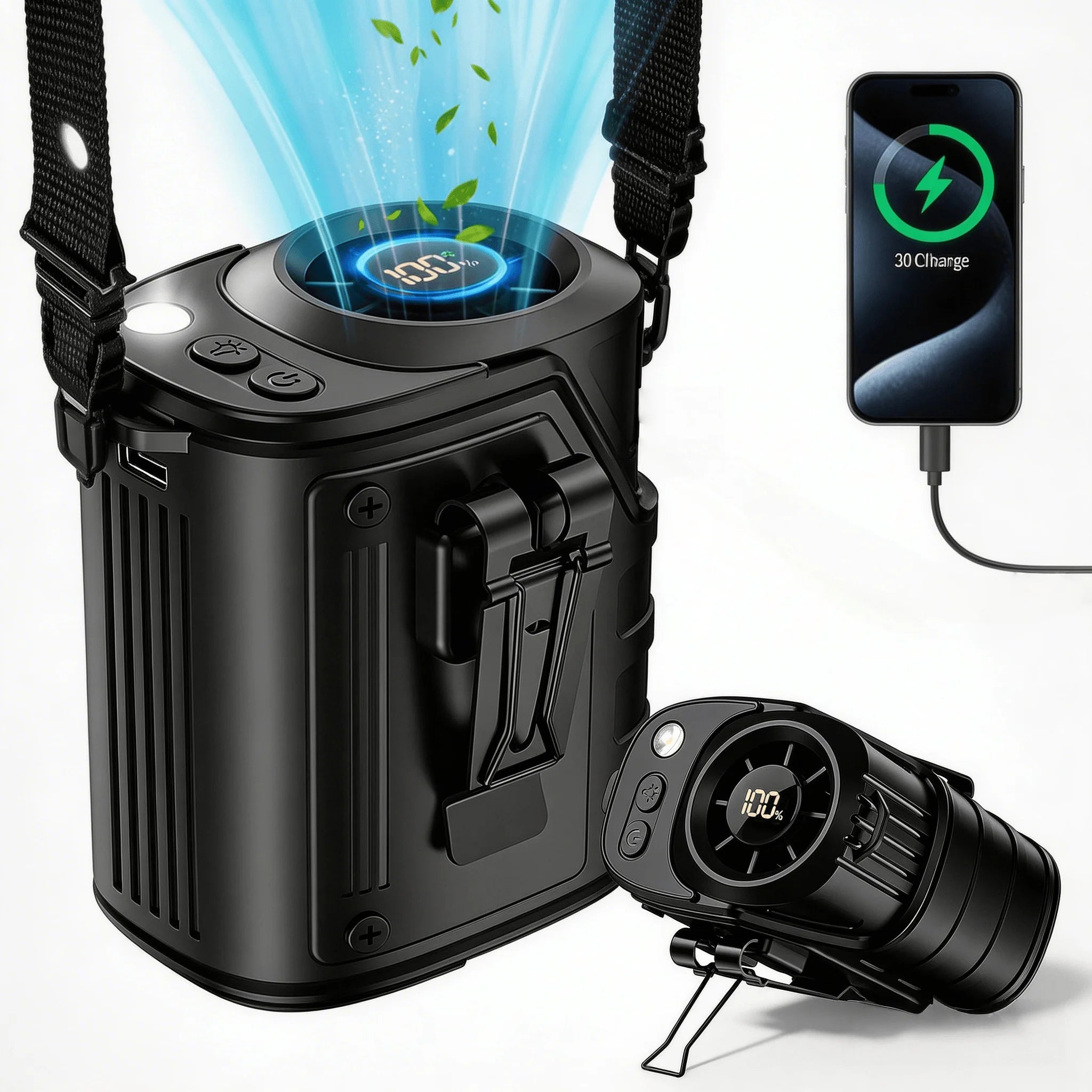 Waist Portable Handheld Fan