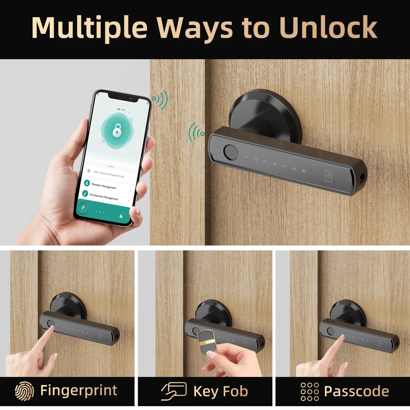 Smart Lock Fingerprint Door Lock App Control