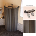 Foldable Shower Curtain Rod Set