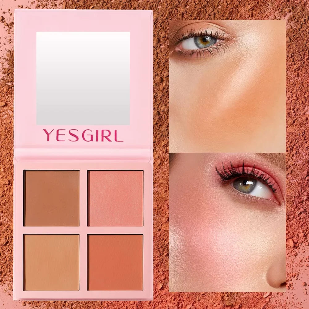 Four Color Matte Powder Blusher