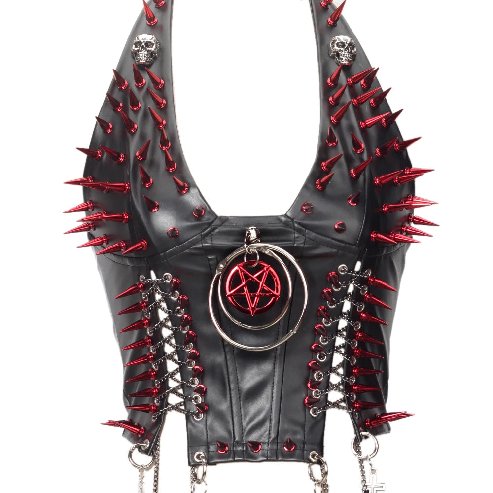 Gothic Boho Top with Spikes