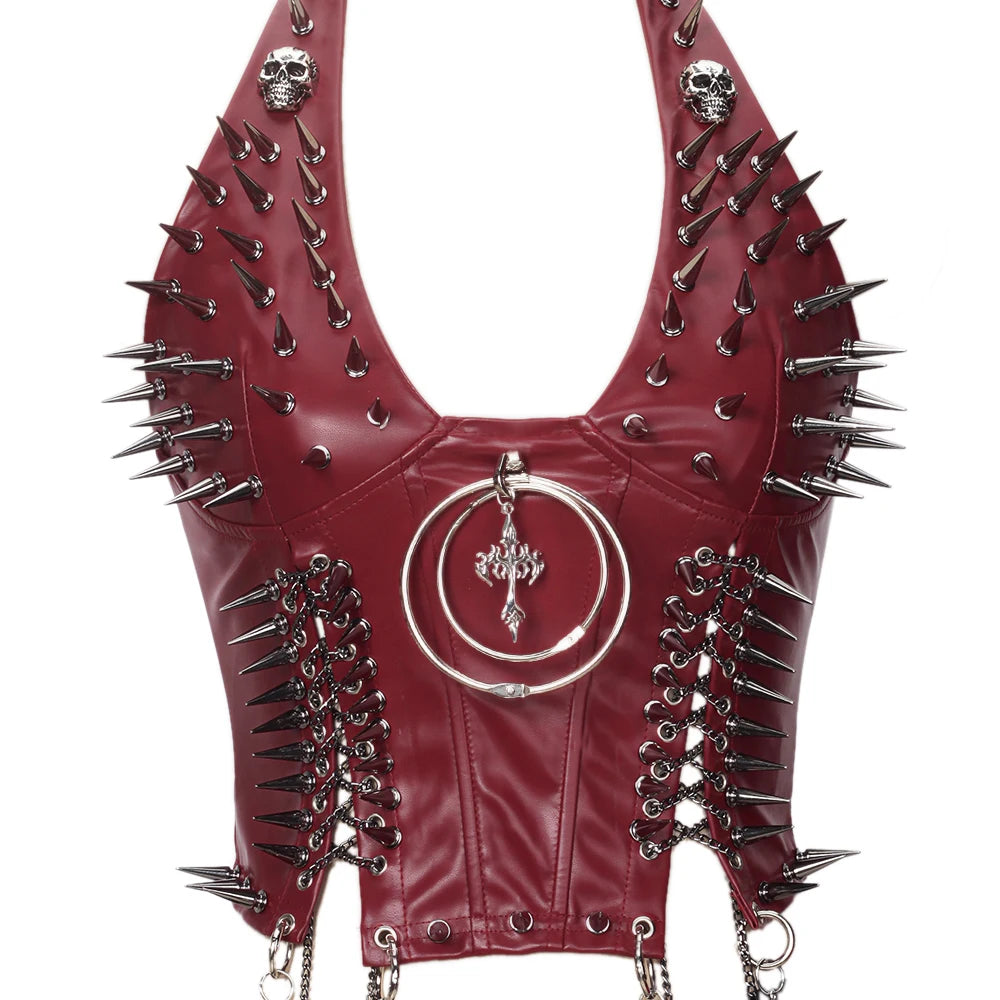 Gothic Boho Top with Spikes