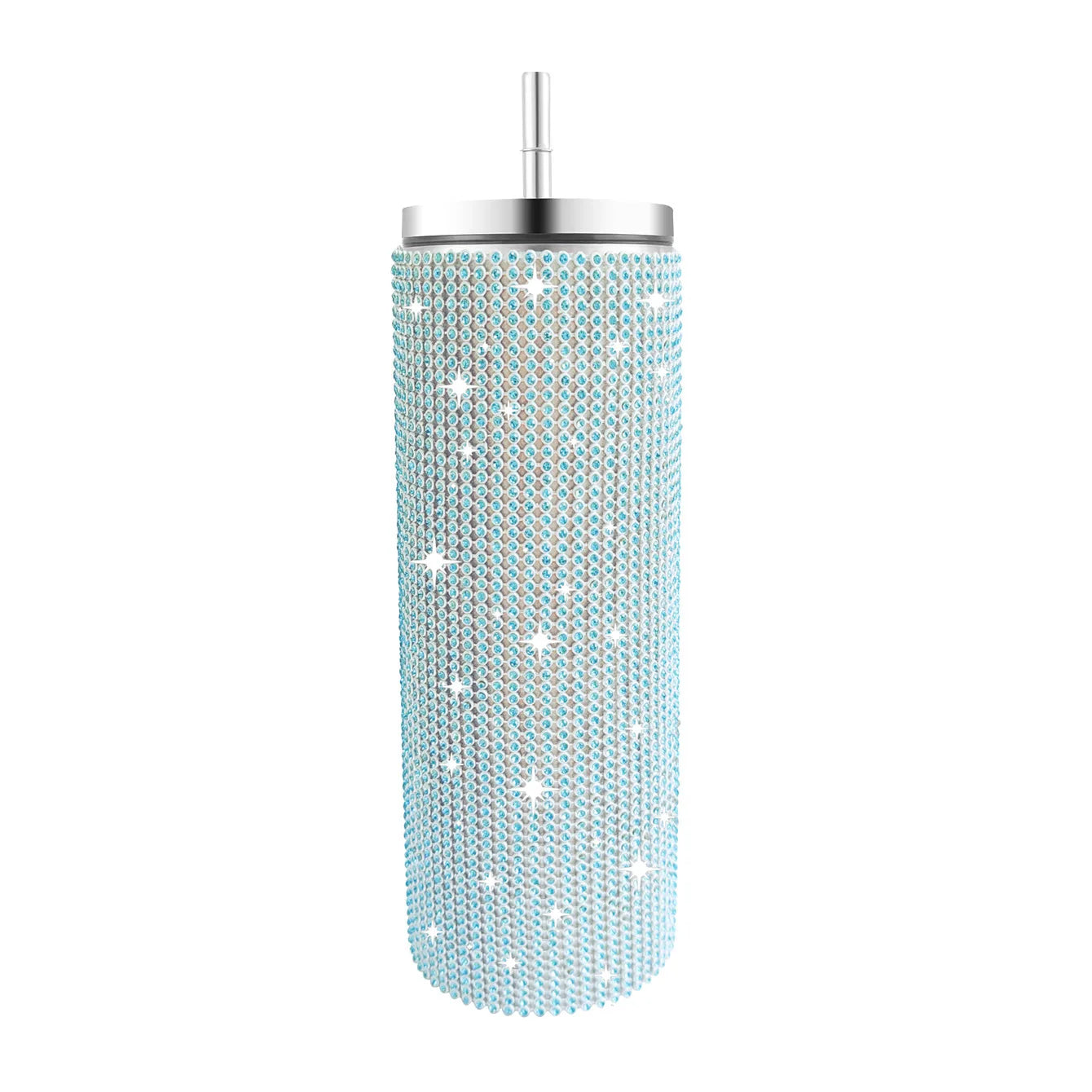 Diamond Stainless Steel Tumbler with Straw