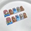 10pcs Ocean Style Duck Bill Press on Nails
