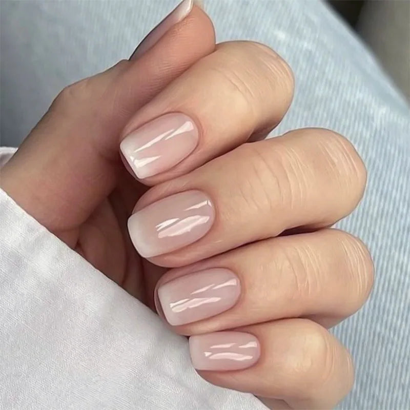 24pc Press on Nails Flower Design Mid-length Ballet