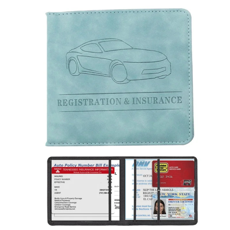 Car Registration Vehicle License Insurance Card Holder Wallet