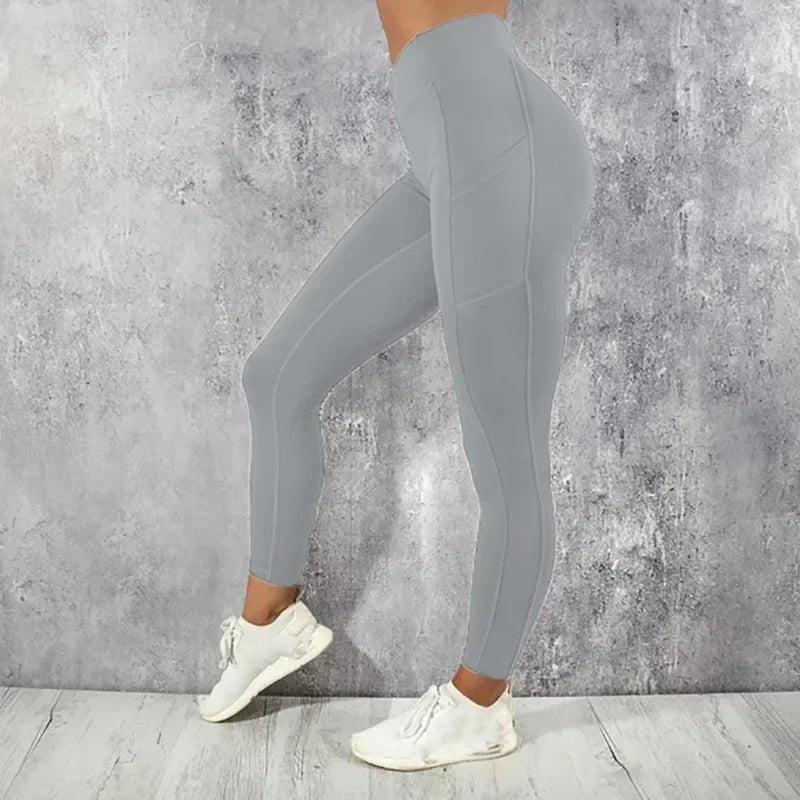 Yoga Fitness Women Leggings High Waist Tights with Pocket