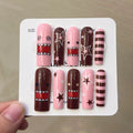 10Pcs/Set Handmade Y2K Long Square White French Press on Nails