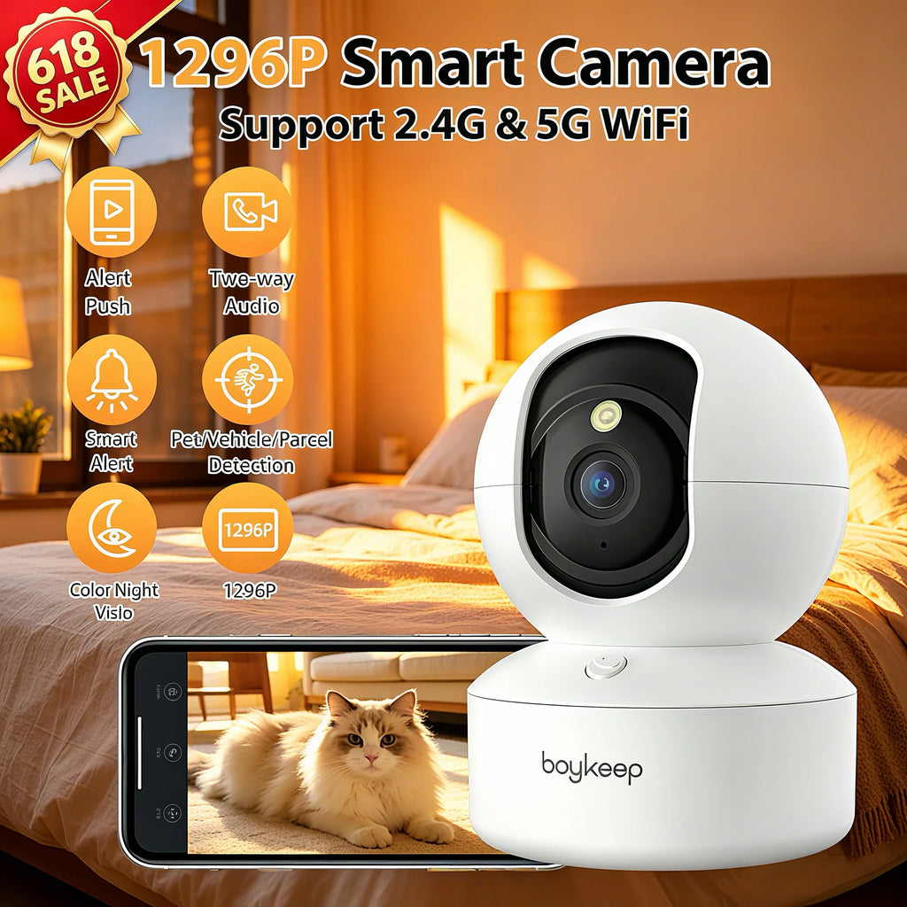 BoyKeep Smart Camera 2K Security Protection Nanny Cam