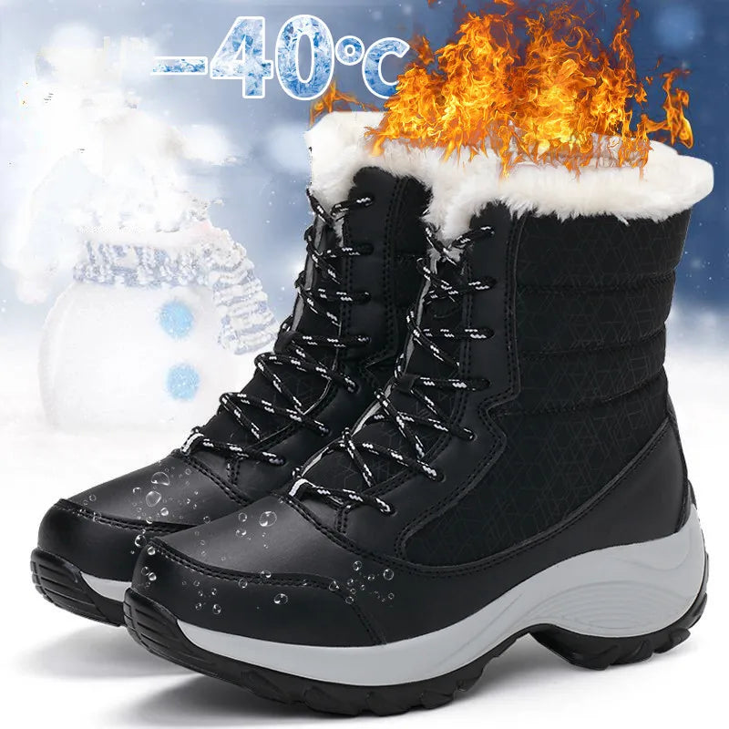 Women Waterproof Heel Boots