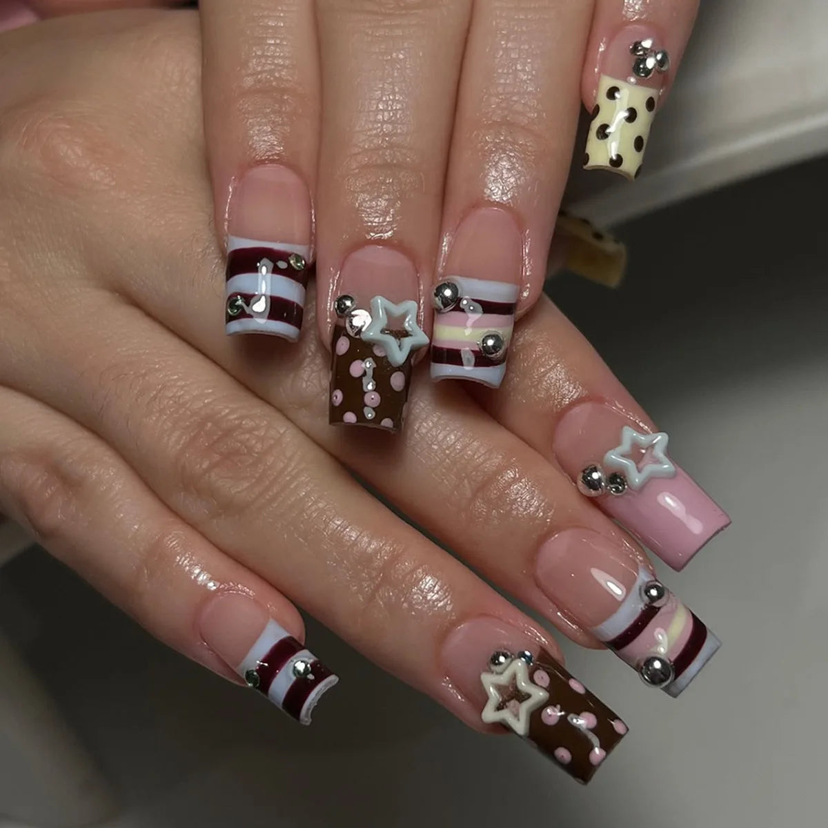 24pcs Y2K  Press On Nails