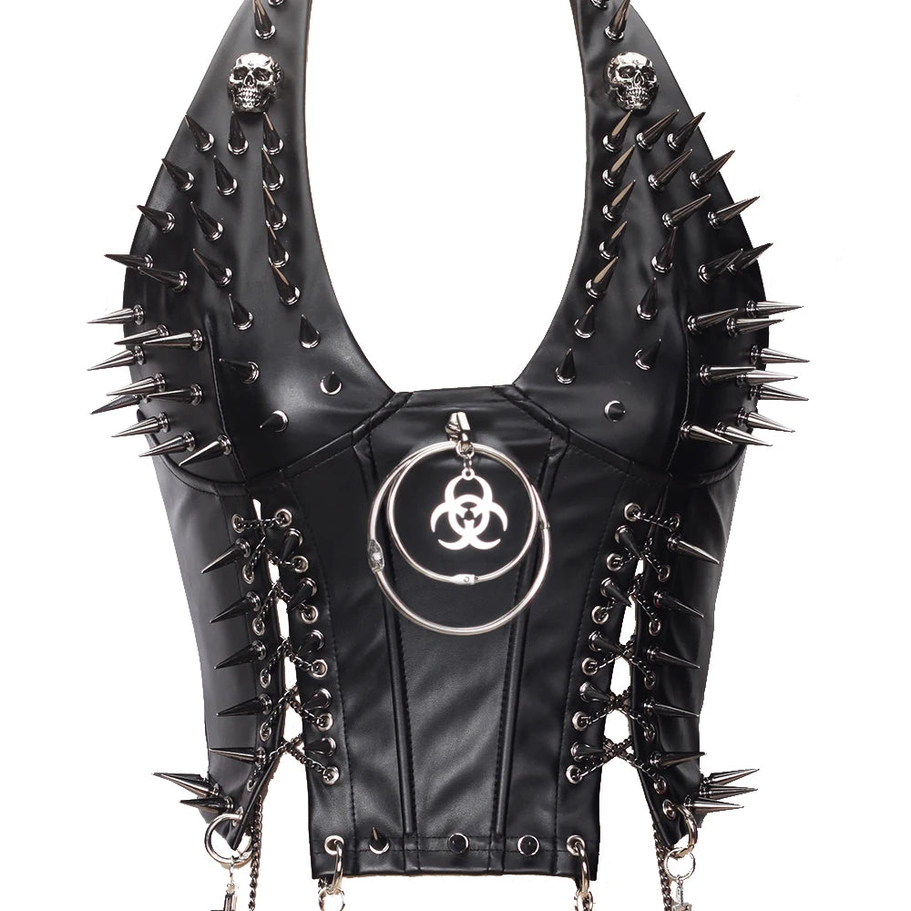 Gothic Boho Top with Spikes