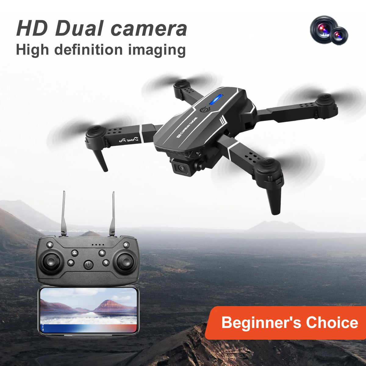 ZNLYRION S101 Foldable RC Drone 4K HD Dual Camera