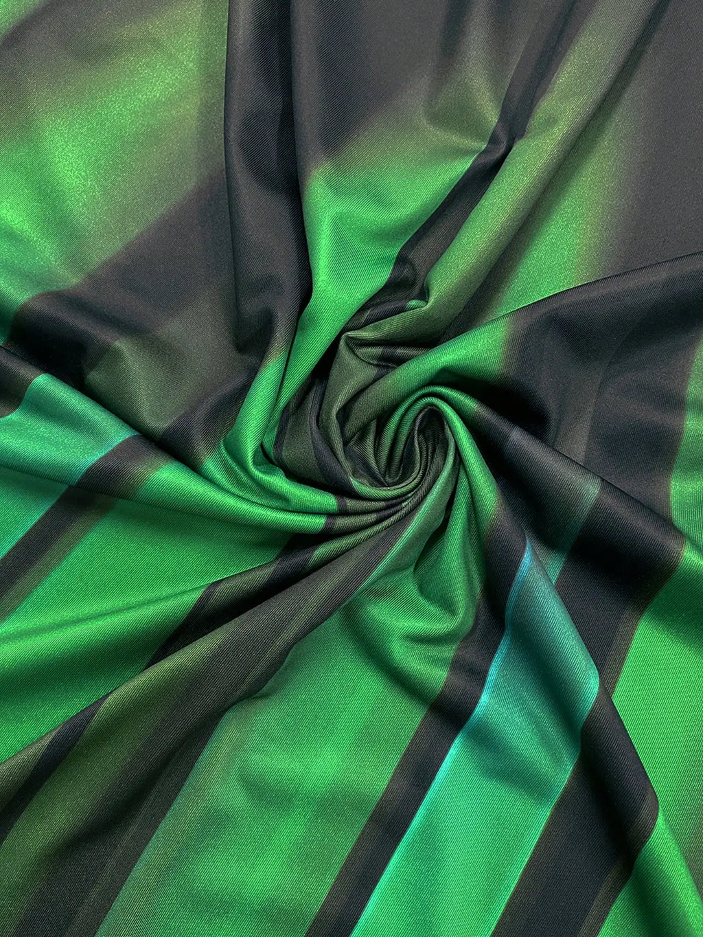 Plus Size Green Black Gradient Print Maxi Dress