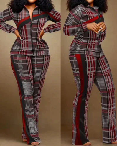 Two Piece Set Geometric Print