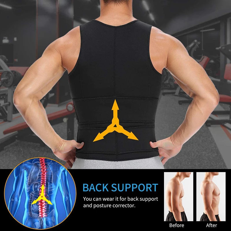 Neoprene Men's Shaper Sweat Vest