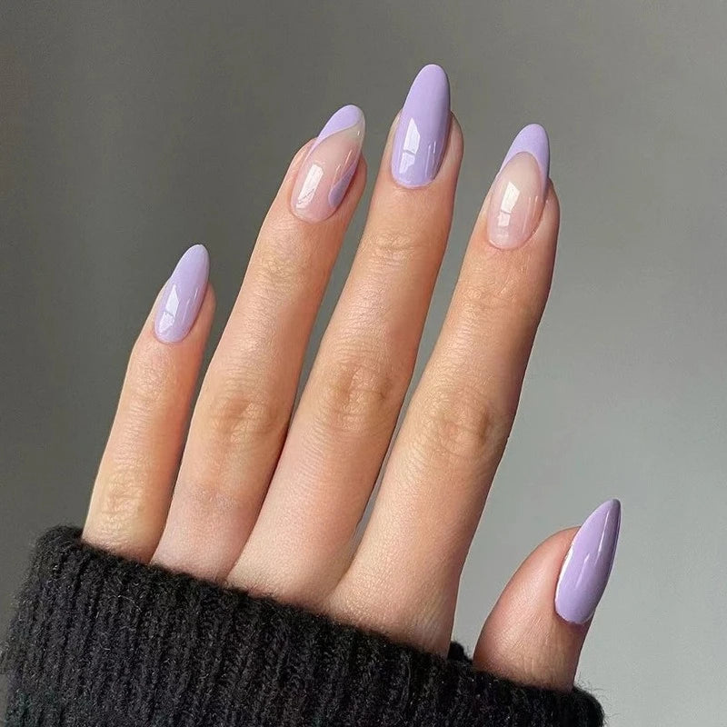 24Pcs Almond Press on Nails