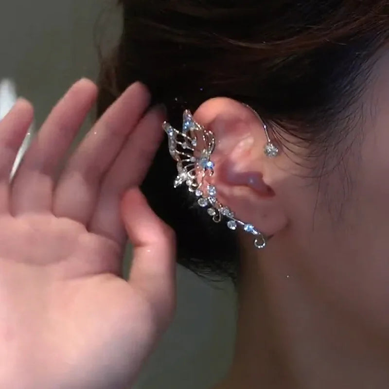 Elf Butterfly Ear Cuff Clip Earrings