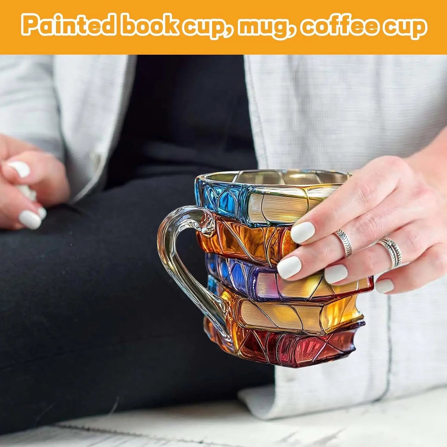 Painted Book Mug Novelty Coffee Mugs