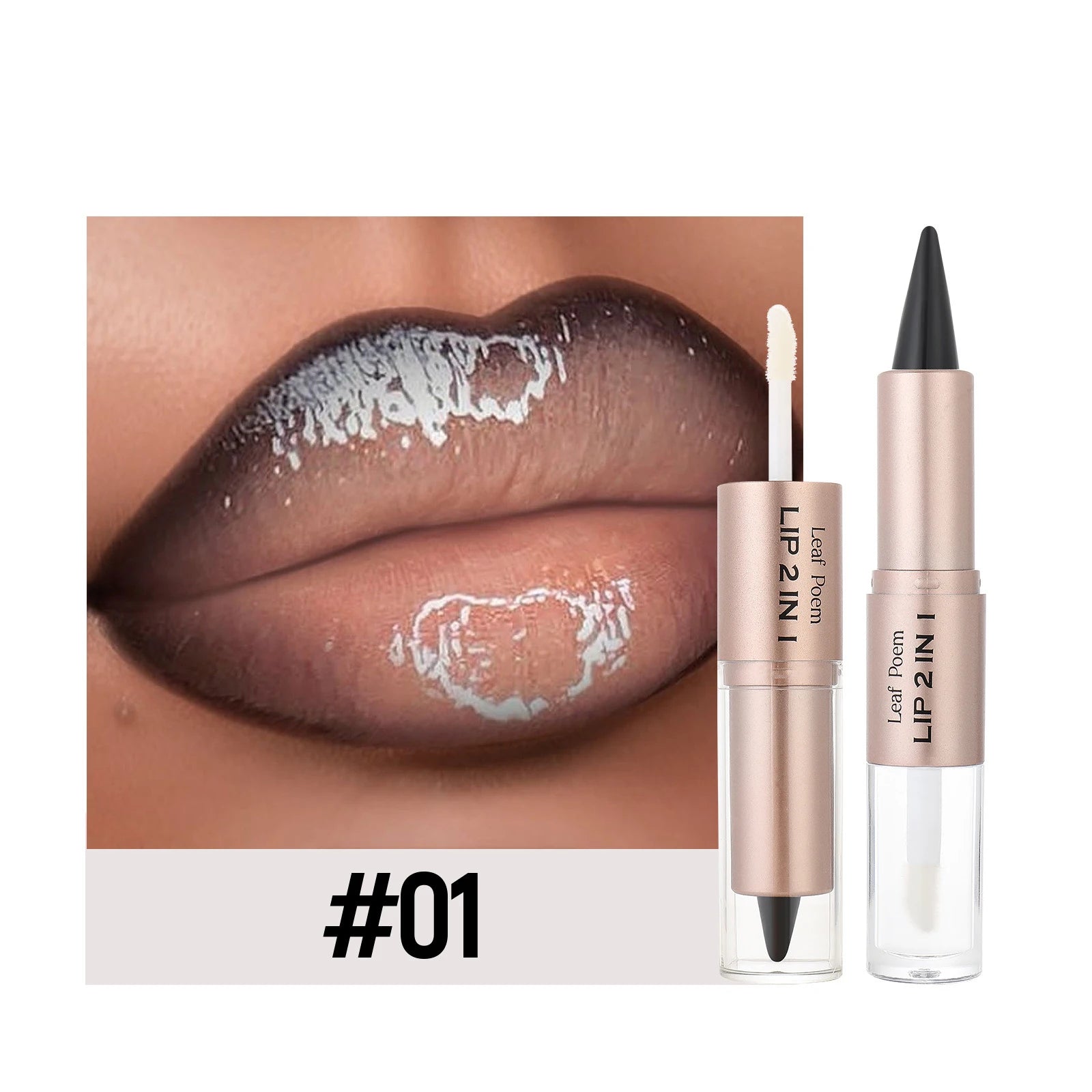 Black Brown Tapered Lip Liner Contour Pencil