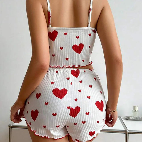 2 PCS Tank Top and Shorts Pajamas Set