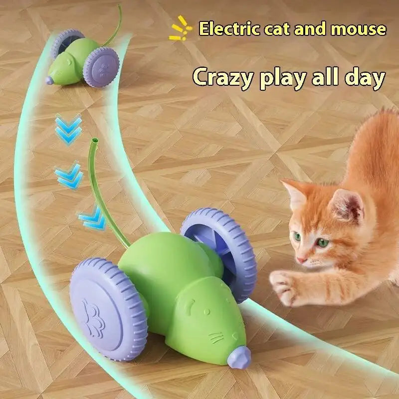 Electric Mouse Car Interactive Cat Toy