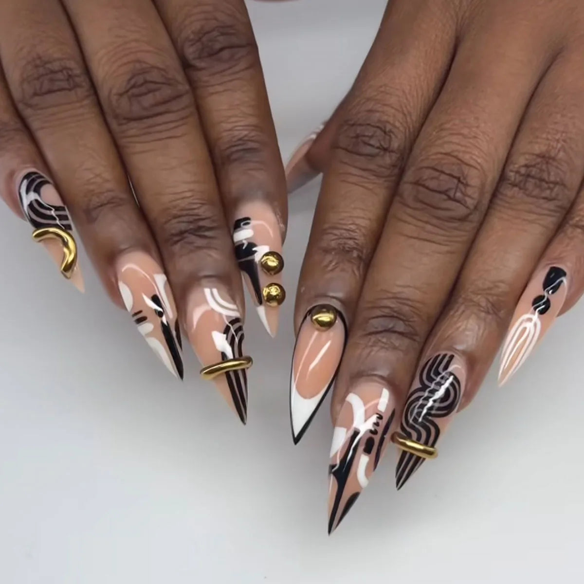 24Pcs Long Stiletto Press on Nails