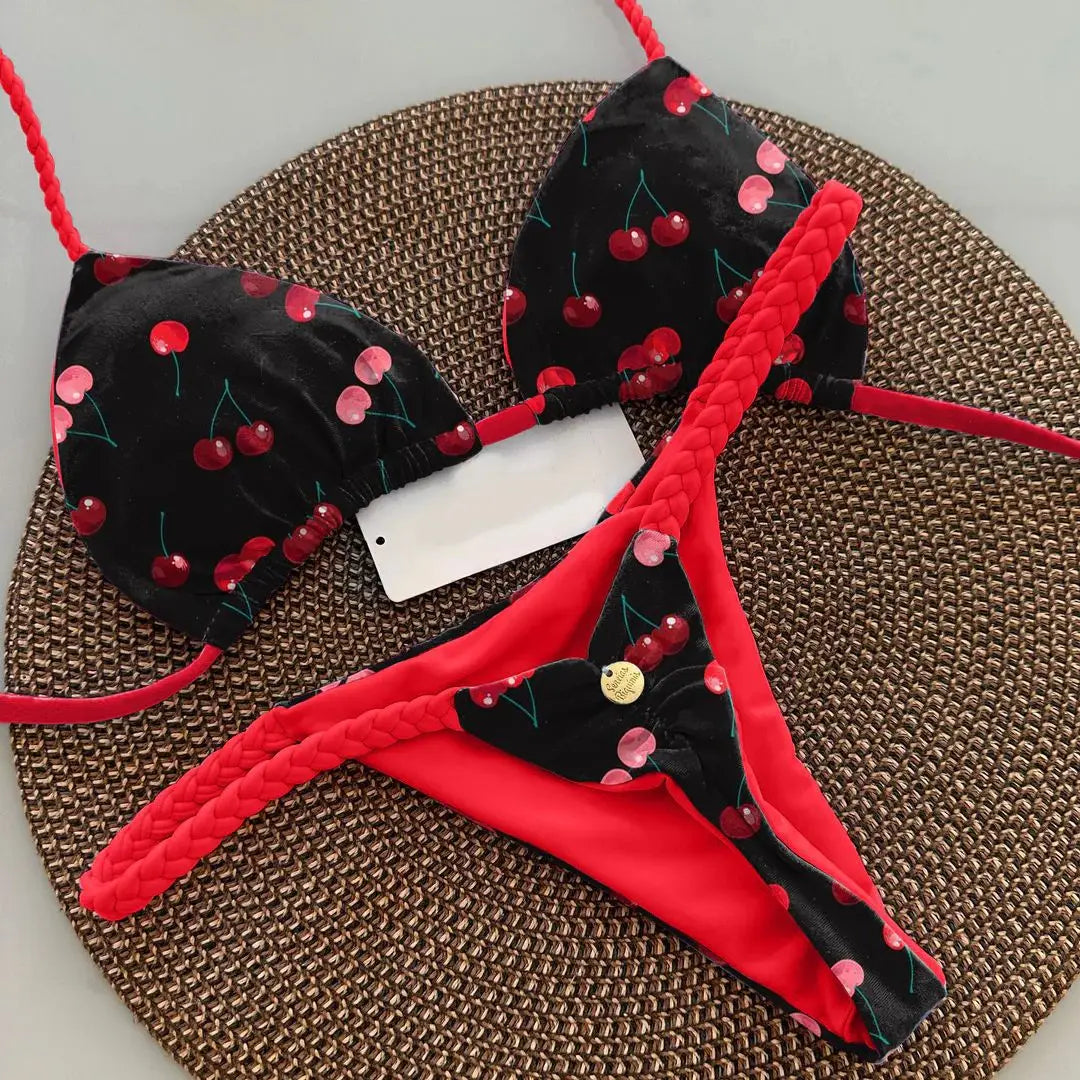 Women's Bikini Split Print Swimwear