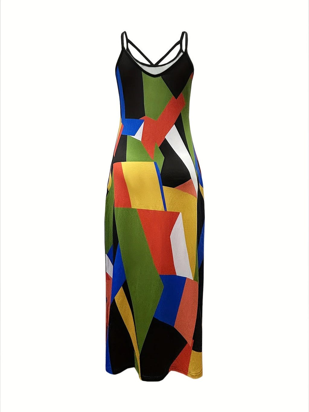 Geometric Patchwork Dress