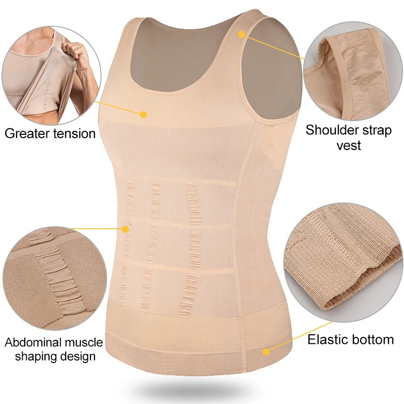 Mens Slimming Body Shaper Vest
