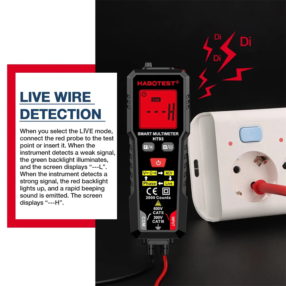 Smart Digital Multimeter AC DC Voltage Tester