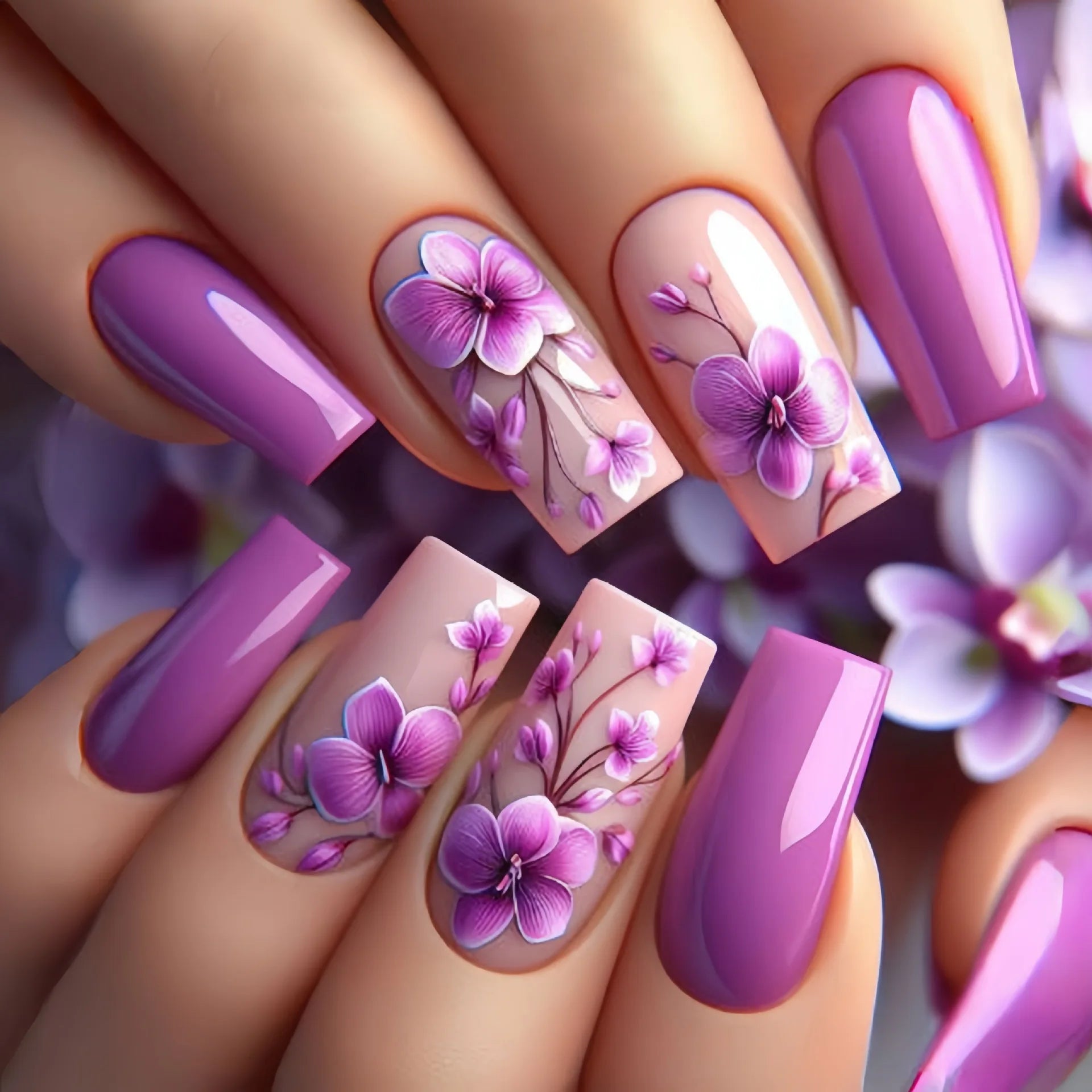 24pcs Simple Press on Nails